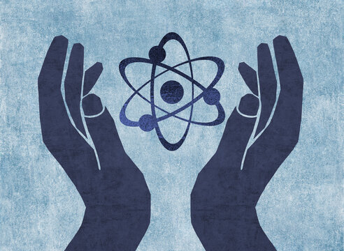 Illustrated hands symbolizing peace and solidarity