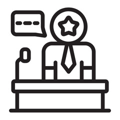 lecture line icon
