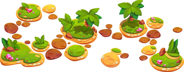 Islands with Palms Background