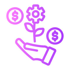 growth gradient icon