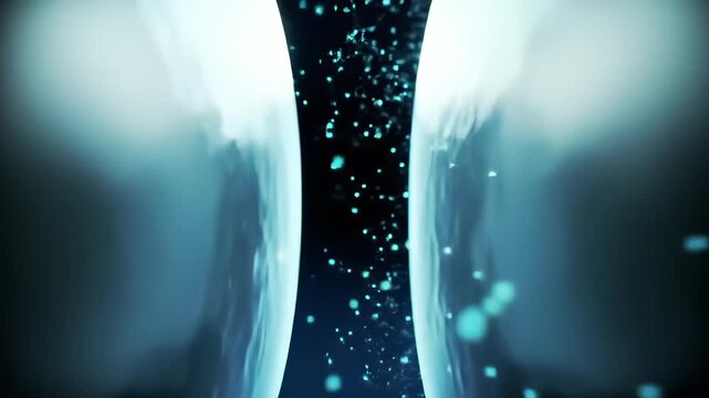 Casimir Effect Visualization: Abstract Representation of Quantum Vacuum Fluctuation Causing Attractive Force Between Parallel Luminous Objects