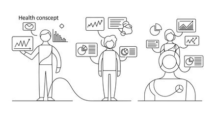 Businessmen presenting financial data