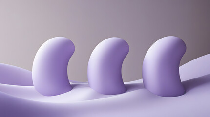 three arcs  emitting from the surface 