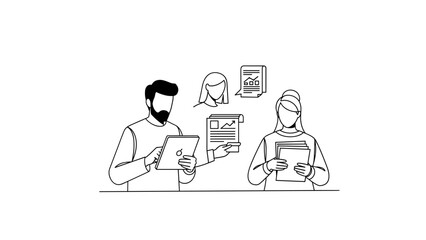 Business people working together