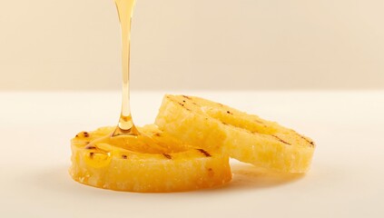 Golden Slices with Nectar Flow. A Study in Yellows, Textures, and Liquid Light.