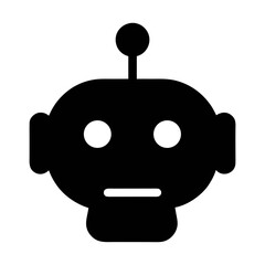 Isolated robot head icon vector illustration ai technology futuristic concept design element