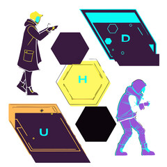 vector illustration of a man and woman