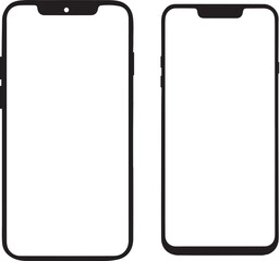 Smartphone blank white screen for Infographic Global Business Marketing