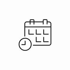 calendar schedule time management icon sign vector
