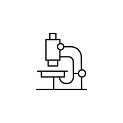 compound optical microscope icon sign vector