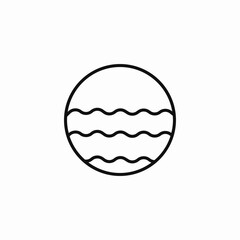 contained wavy water icon sign vector