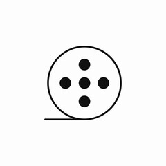 film reel movie icon sign vector