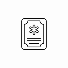 health insurance document icon sign vector