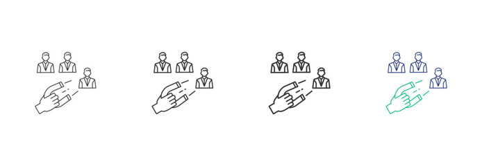 Naklejka premium collection of attraction icon set, illustration, design, business, graphic icons with different thickness and color line styles, Editable strokes. with white background.