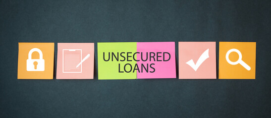 Concept of Unsecured Loans. Finance. Banking. Business