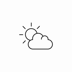 partly sunny cloud icon sign vector