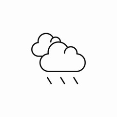 rainy cloudy weather icon sign vector