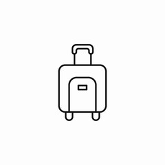 travel rolling luggage suitcase icon sign vector