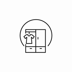 wardrobe clothing storage icon sign vector
