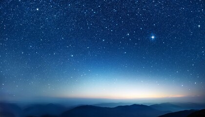 Fototapeta premium Soft Starfield A Gentle And Hazy Blue Sky