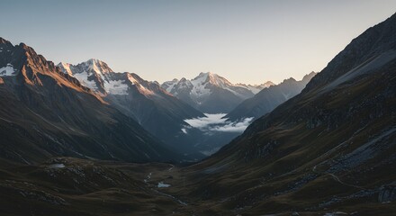 The silent, still air of a high mountain pass.