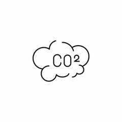 carbon dioxide gas icon sign vector