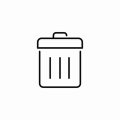 delete trash bin icon sign vector