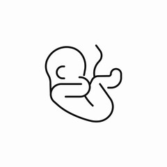 fetus umbilical cord icon sign vector
