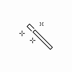 magic wand sparkles icon sign vector