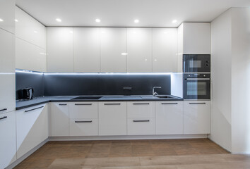 Scandinavian Style Cozy Modern Open Bright Kitchen Home Interior.