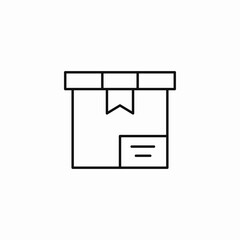 sealed delivery shipping box icon sign vector