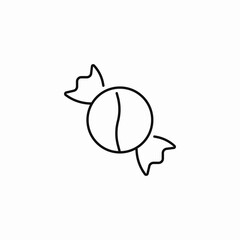wrapped round candy icon sign vector