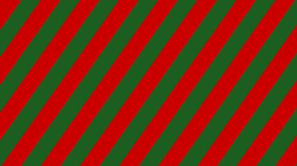 Vector christmas background with red and green diagonal stripes in classic Christmas style. For wrapping paper, backgrounds, textiles, and festive design templates.