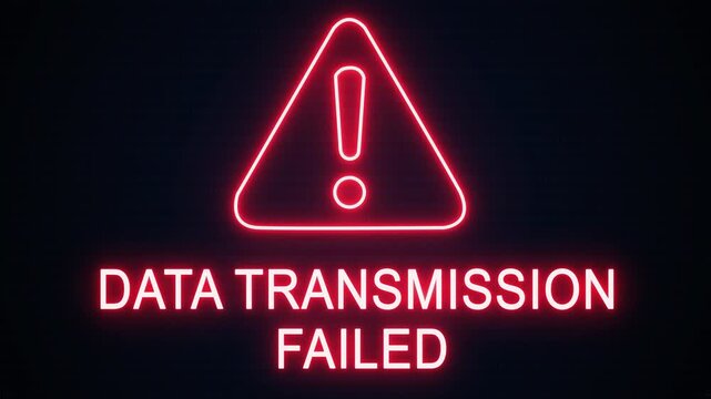 Data transmission failed alert Icon with binary code background. Attention grabbing icon highlights the importance of digital safety in today's interconnected world.