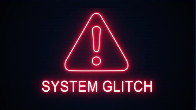 System glitch alert Icon with binary code background. Attention grabbing icon highlights the importance of digital safety in today's interconnected world.