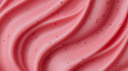 Strawberry yogurt texture close-up