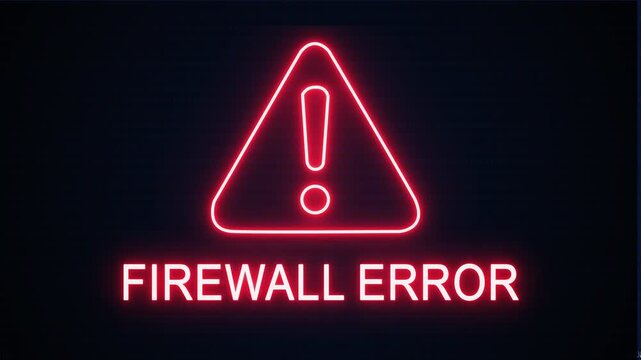 Firewall error alert Icon with binary code background. Attention grabbing icon highlights the importance of digital safety in today's interconnected world.