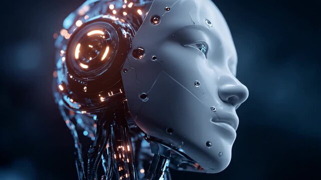 Futuristic AI robot with advanced technology