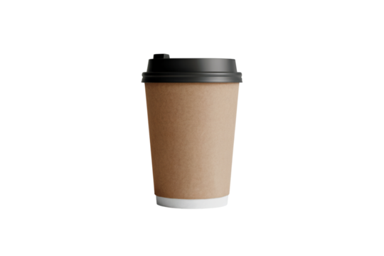 paper coffee cup on a table for drink . Isolated on transparent background, png - Powered by Adobe