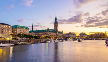 Obraz premium hamburg rathaus