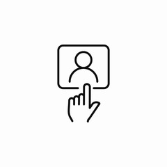 click user select profile icon sign vector