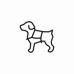 dog with harness icon sign vector