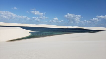 Where sand meets water and time slows down. Len&ccedil;&oacute;is Maranhenses: Between crystal-clear lagoons and endless dunes