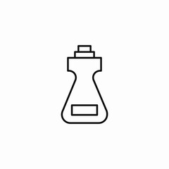 Obraz premium laboratory flask science icon sign vector