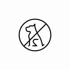no dogs allowed icon sign vector