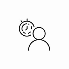 person time management icon sign vector
