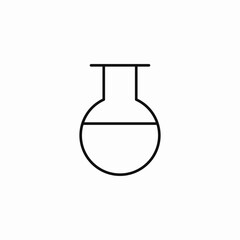 round-bottom flask chemical icon sign vector