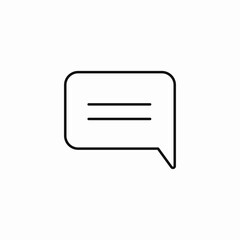 Naklejka premium single message bubble two lines icon sign vector