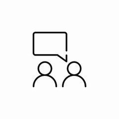 two people chatting dialogue icon sign vector