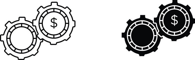 money process  icon vector graphic illustration  with white background flat hand made icon fill icon .